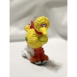 Sesame Street Big Bird Skiing Christmas Ornament Vtg Muppets Jim Henson Standing
